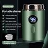 Portable Rechargeable Men's Electric Beard Shaver - Compact Travel Design
