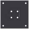 Square Post Base 4 pcs 46 x 46 mm Powder Coated Steel