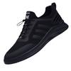Sports Shoes Men's Shoes 2025 Spring and Autumn New Leather Waterproof and Odor Proof Casual Shoes Versatile Black Running