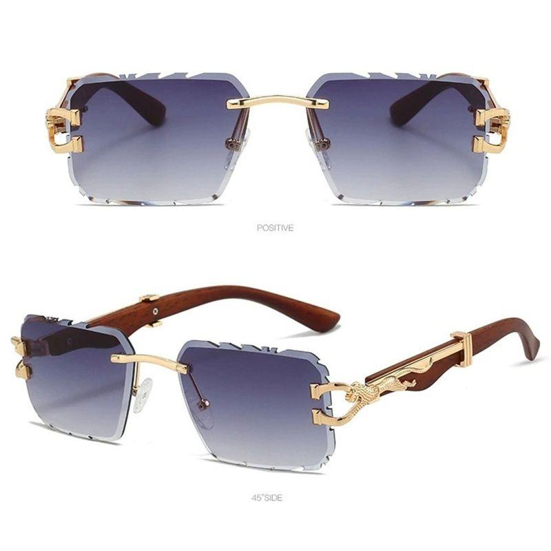 Cool Anti-UV Rimless Women's Sunglasses HD Classic Retro Frame Eyewear Vintage Rectangle INS Women Sunglasses Streetwear