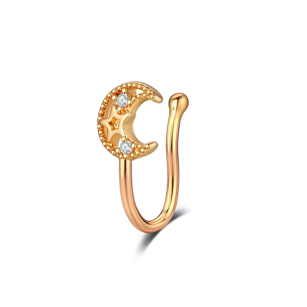 Зажим для носа из циркона из нержавеющей стали с аксессуаром для пирсинга носа