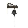 1pc Nordic Style Vintage Brown Metal Iron Door Bell Wall Mounted Welcome Cast Wireless DoorBell Porch Garden Decoration