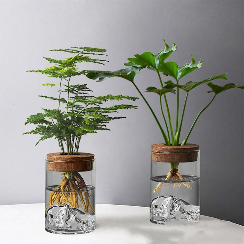 Thickened Hydroponic Flower Holder Glass Flower Pot Mountain Viewing Bottle Dried Flower