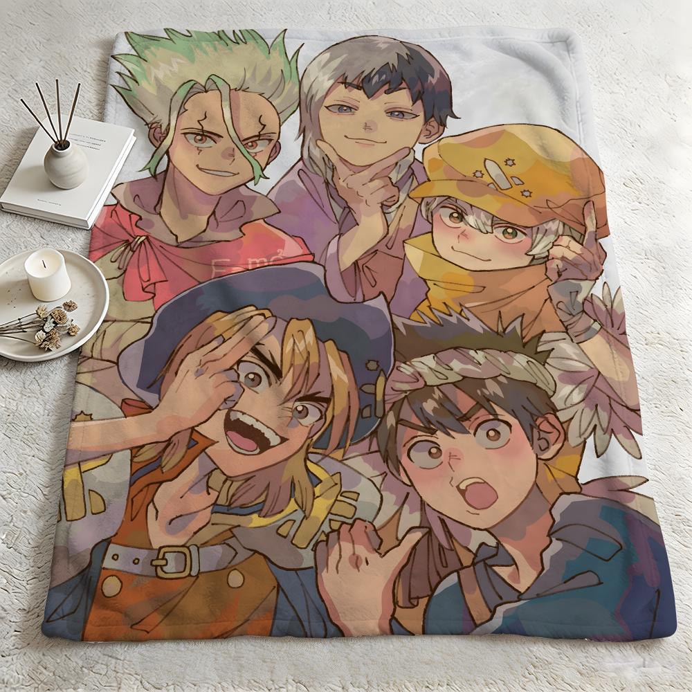 anime DDr STONEE Throw Warm Soft Flannel Blanket Multiuse for Sofa Bed Camping Travel Nap