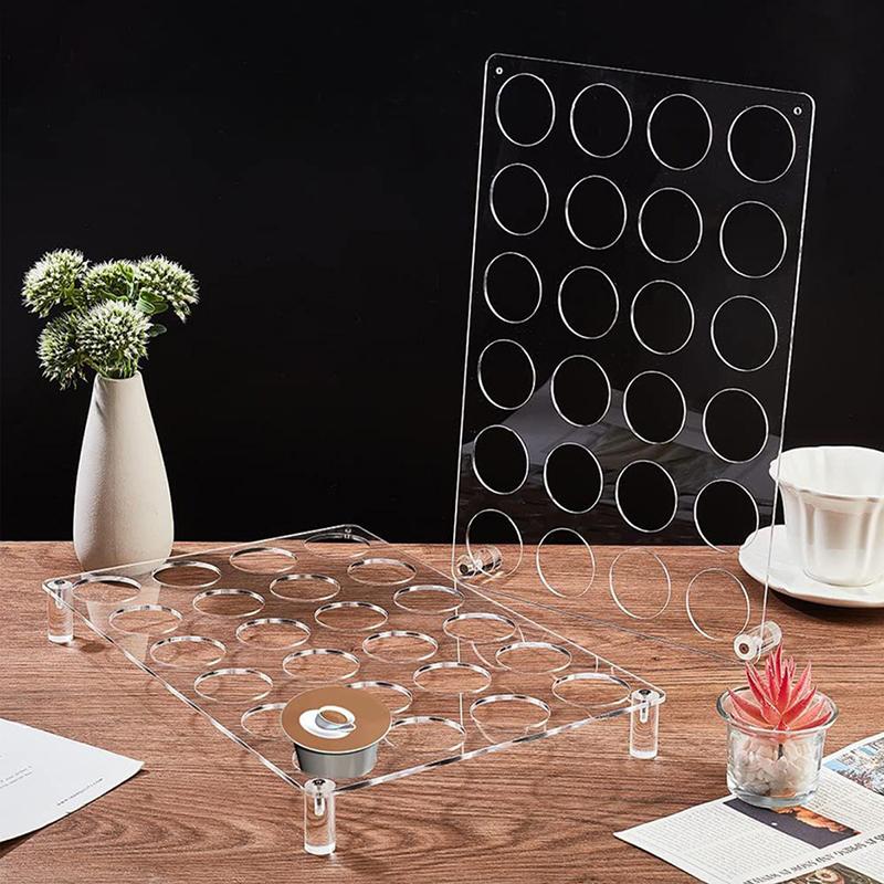 Органайзер-подставка для 24 кофейных капсул, выдвижной лоток, совместимый с кофейными капсулами K-Cup, акриловая подставка для капсул, для дома и офиса