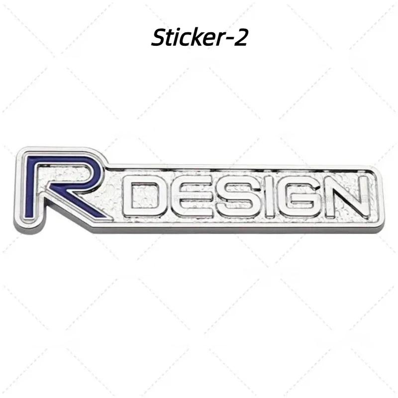 3D Metal Rdesign R Design Front Grill Car Badge Sticker Emblem Decal Decoration For XC40 XC60 XC90 V90 S90 S60 V60 V40 C70
