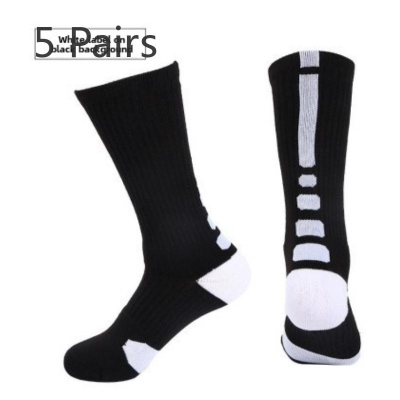 5 пар мужских носков для бега на открытом воздухе, дышащих, с полотенечным дном, для занятий альпинизмом