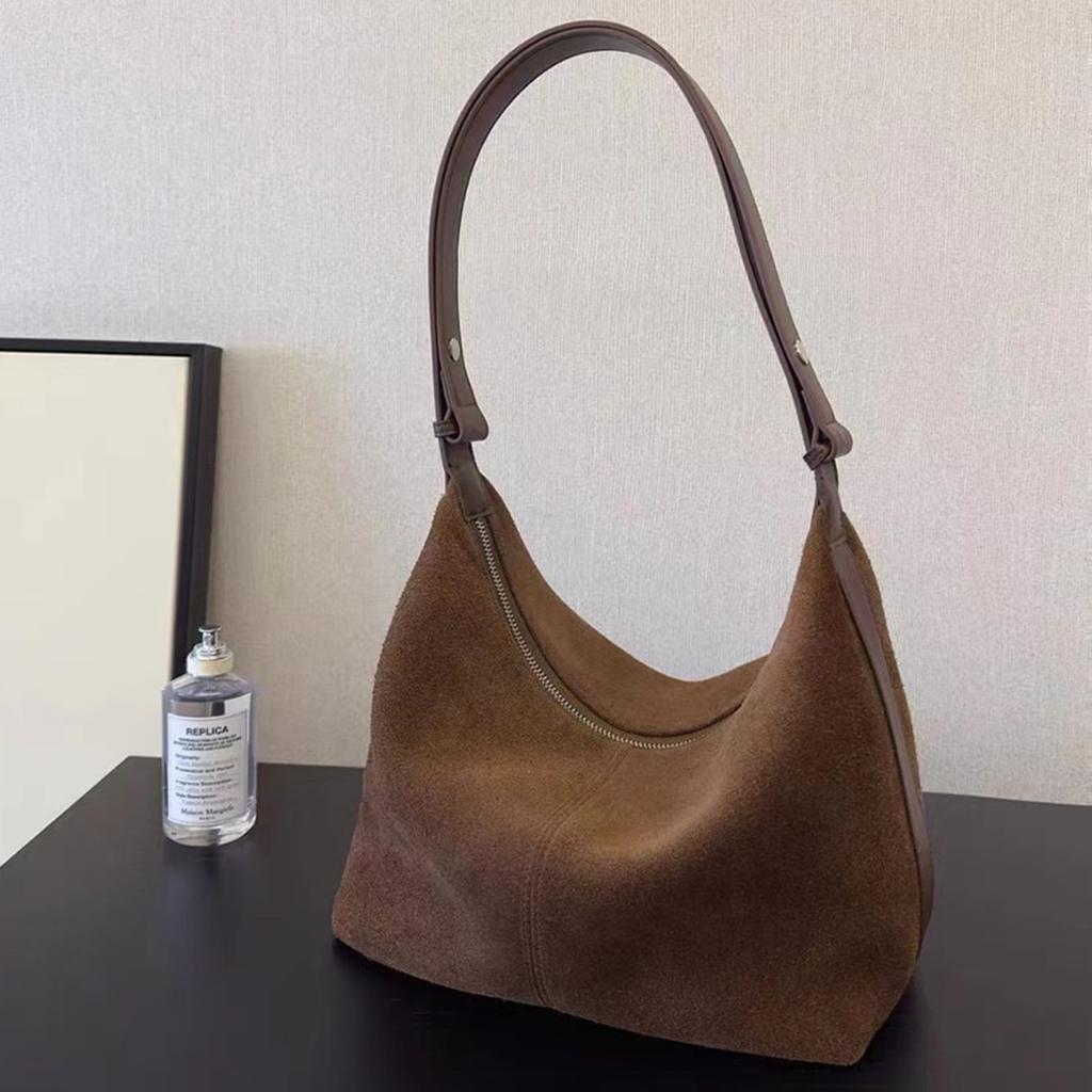 Замшевая ретро-сумка женская большая вместимость осень и зима универсальная сумка через плечо сумка-мессенджер сумка-тоут Tide