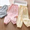 Girls' Cropped Pants Summer Style Outerwear Bottom Pants Ice Silk Mosquito Repellent Pants Thin Design