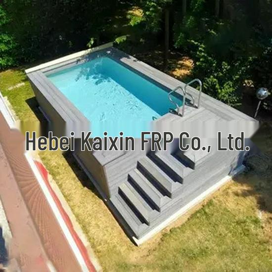 Compact Above Ground Corrugated Fiberglass Pool for Outdoor Gardens