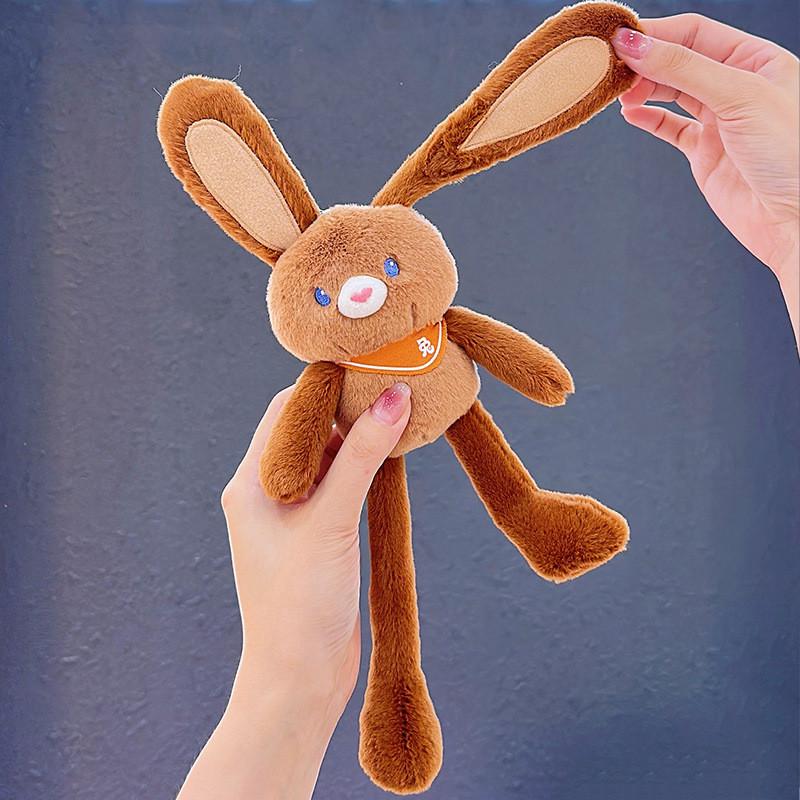 Меладора Кролик Игривый Плюшевый Брелок Веселый Мультяшный Брелок Идеально Подходит Для Влюбленных Животное