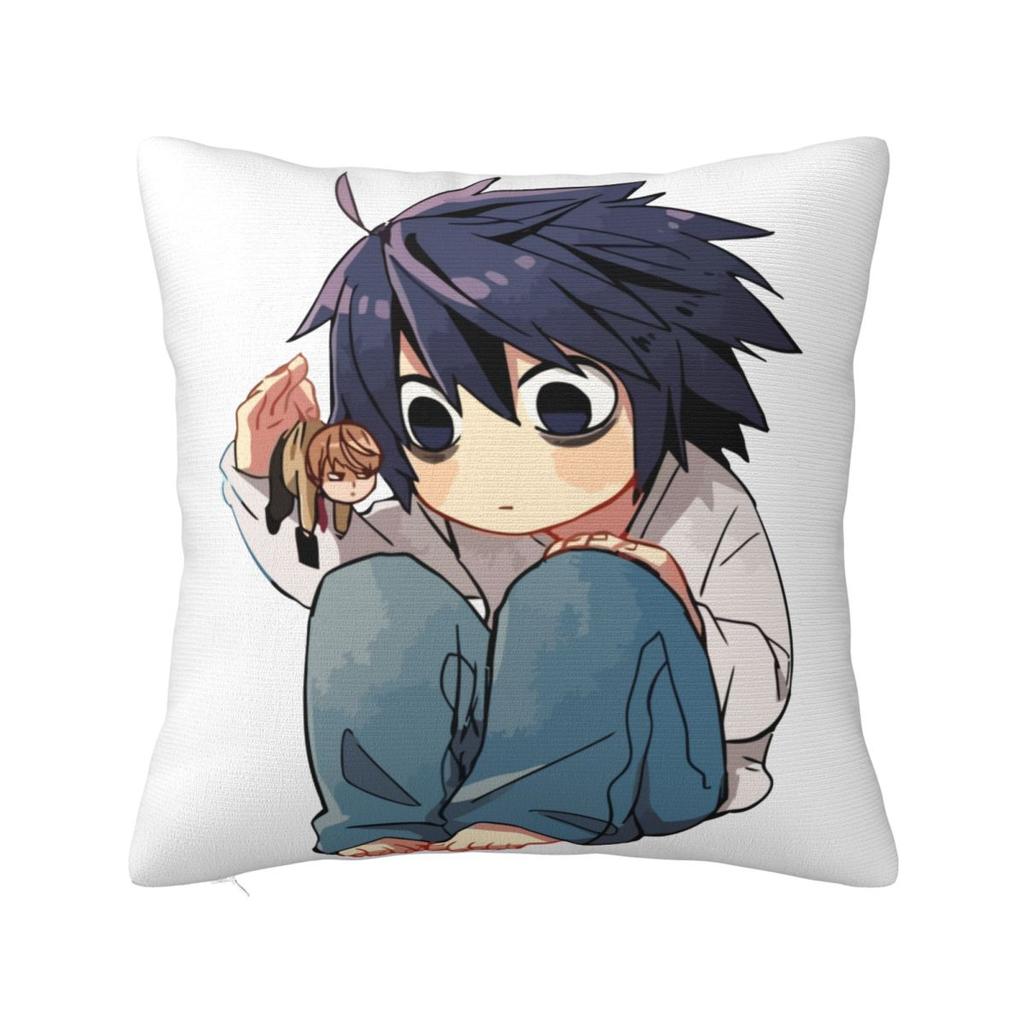 Anime Death Note Light Yagami Square Pillow Case Shinigami Cushion Covers Awesome Zippered Decor Pillowcase For Home 18"X18"