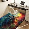 Colorful Peacock Chair Mat: Office Carpet, Oversized Rug for Home Decor, Sofa Mat, Desk Pad Gift Suitable for Bedroom, Living Room, Any Room