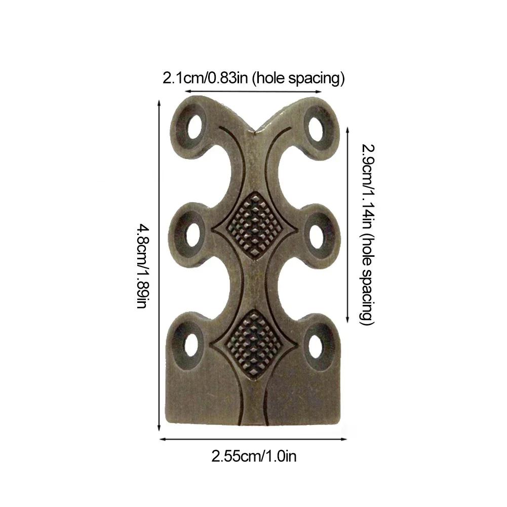 6pc Table Tops Corner Protectors For Jewelry Wooden Box Antique Furniture Decorative Corner Guard Brass Skirting Protector Cover