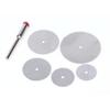 6Pcs/Set Stainless Steel Slice Metal Cutting Disc With 1 Mandre For Rotary Tools 16 18 22 25 32Mm Cutting Disc Hand Tools