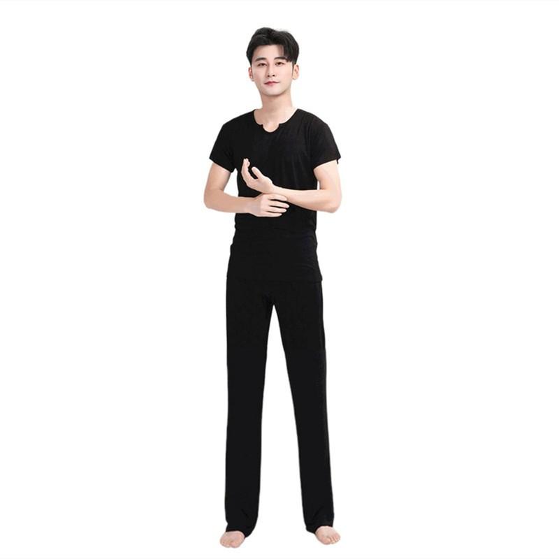 Mens Modern Dance Practice Set Modals Comfortable Performance Wear Latin Classical Contemporary Training