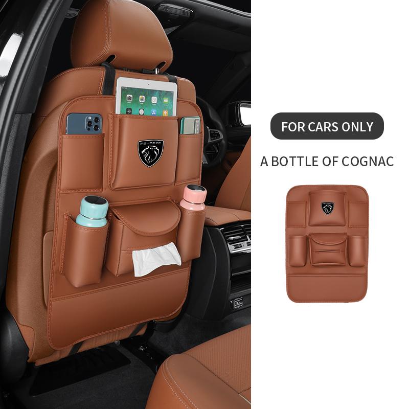 Car Seat Back Storage Bag Backrest Anti-kick Pad For Peugeot 207 208 301 308 408 508 607 2008 3008 4008 5008 GT RCZ Accessories