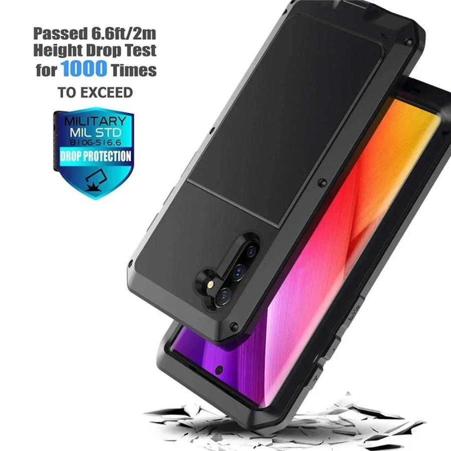 Для Samsung Galaxy S24 S23 S22 S21 Ultra S10 S20 Plus Note 20 10 Роскошный бронированный металлический прочный защитный чехол противоударный чехол