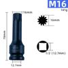 1Pcs Durable Metric 1/2 Inch Shank Electric Drill Adapter 78mm Length Cr-Mo Steel 12 Point Torx M5-M19 Long Bit Wrench