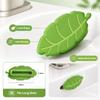 Silicone Washbasin Overflow Plug Green Leaves Leaf Shaped Sink Overflow Plug Sealing Odor Blocking Overflow Hole Cover