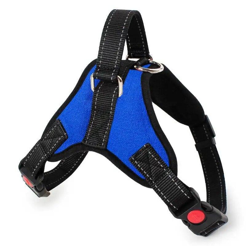 Solid Middle Large Dog Halter Harness Reflective Led Collar Reinforced Handle Breathable Mesh Vest Buckle Leads Pet Accessories