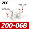 Пневматический вакуумный фильтр ZFC для трубопроводов, встроенный, съемный волокнистый элемент для воздушной присоски AZFC100 AZFC200 ZFC100-06B ZFC200-08B