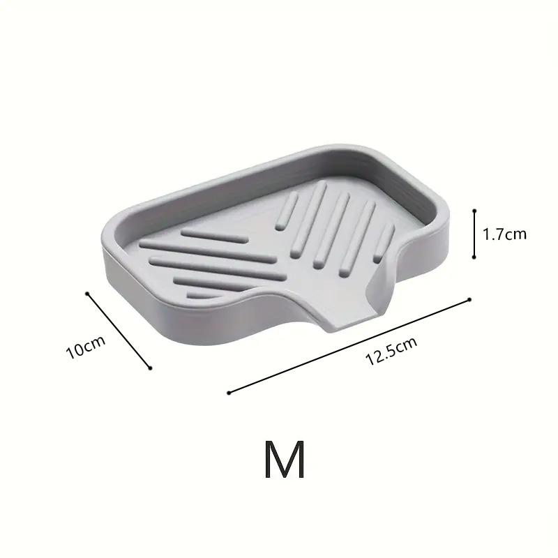 1 PC Silicone Bathroom Soap Dish Kitchen Sink Sponge Holder Rubber Soap Dish for Soap Shower Soap Dispenser Tray Sink
