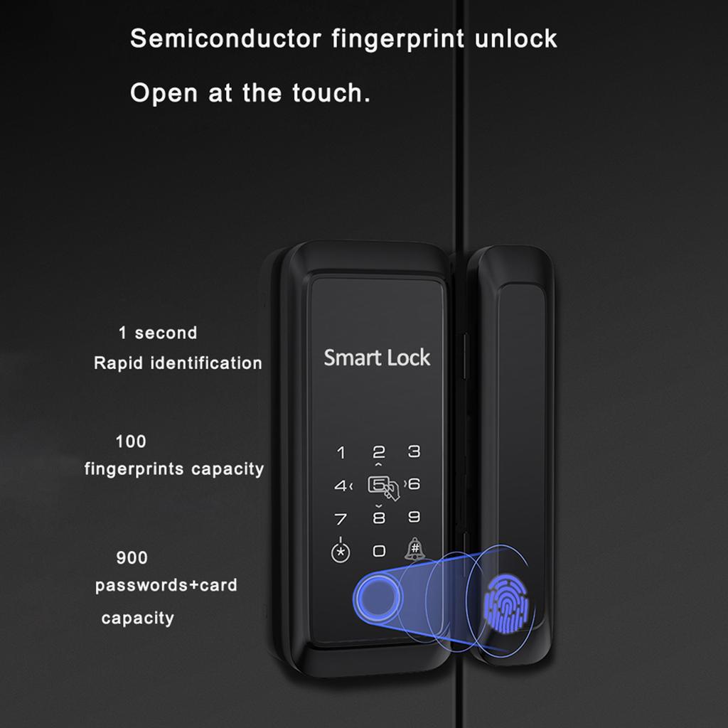 Tuya Smart Lock Замок отпечатков пальцев Дверной замок Клавиатура Дверной замок с ручкой Электронный отпечаток пальца