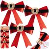 Christmas decorative bow 10x10 cm 3 pcs.