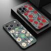 Полупрозрачный Матовый Магнитный Чехол Для iPhone 17 16 15 Pro 14 13 Pro Max 16e 17e Для Magsafe Мультяшный Цветок Жесткий ПК Чехол для Телефона