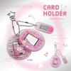 1 Inch Acrylic Keychain Y2K Style Picture Cover Keychain Portable Card Display Case  For Idol Fans