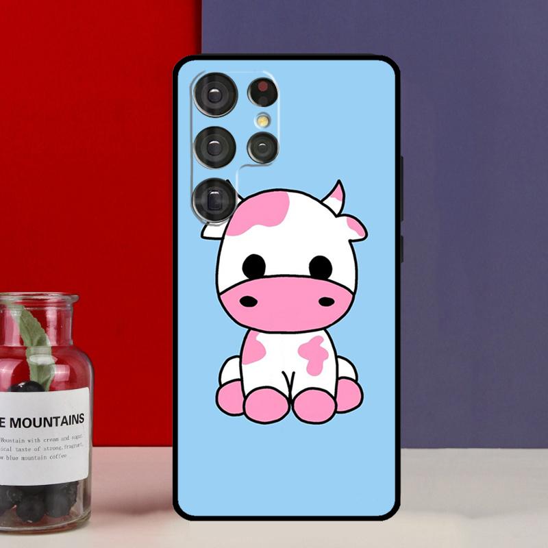 Мультяшная Милая Корова В Пятнышках Чехол Funda Для Samsung Galaxy S25 Ultra S9 S10 S20 S21 S22 Plus S23 Ultra S24 FE Чехол На Телефон