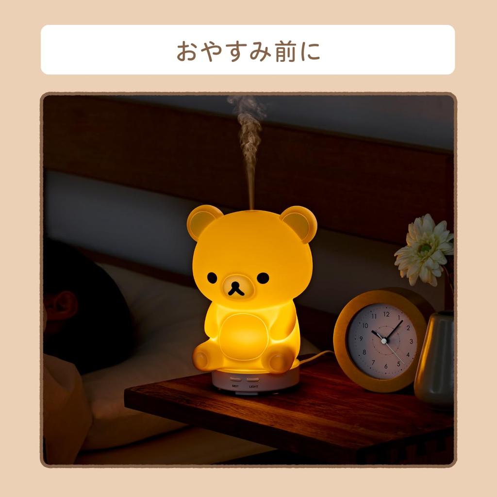 Увлажнитель воздуха CCP Rilakkuma Room Light Ультразвуковой тип Charanix Dry Burning Prevention Автоматическое выключение Силиконовый комнатный светильник KH-G88-RRK