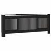 Wood Based Radiator Cover Black 205 cm