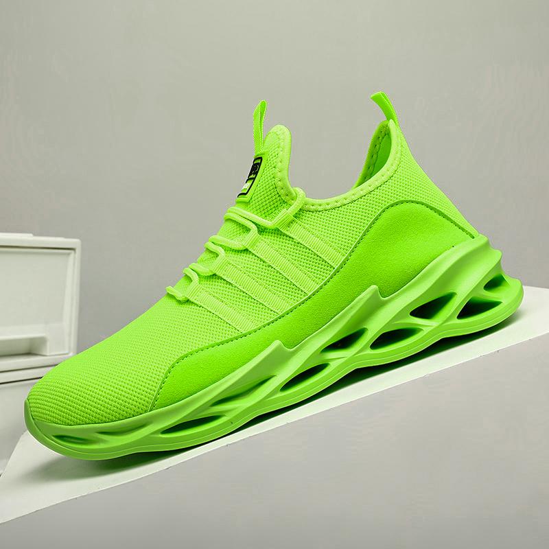 Мужская большая размерная летная и дышащая сетчатая поверхность, ультралегкая, удобная мужская спортивная обувь для фитнеса и бега