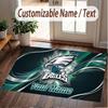 Custom Rug Philadelphia Eagles Pattern Print Name Text Soft Non‑Slip Floor Carpet for Home Indoor Decoration