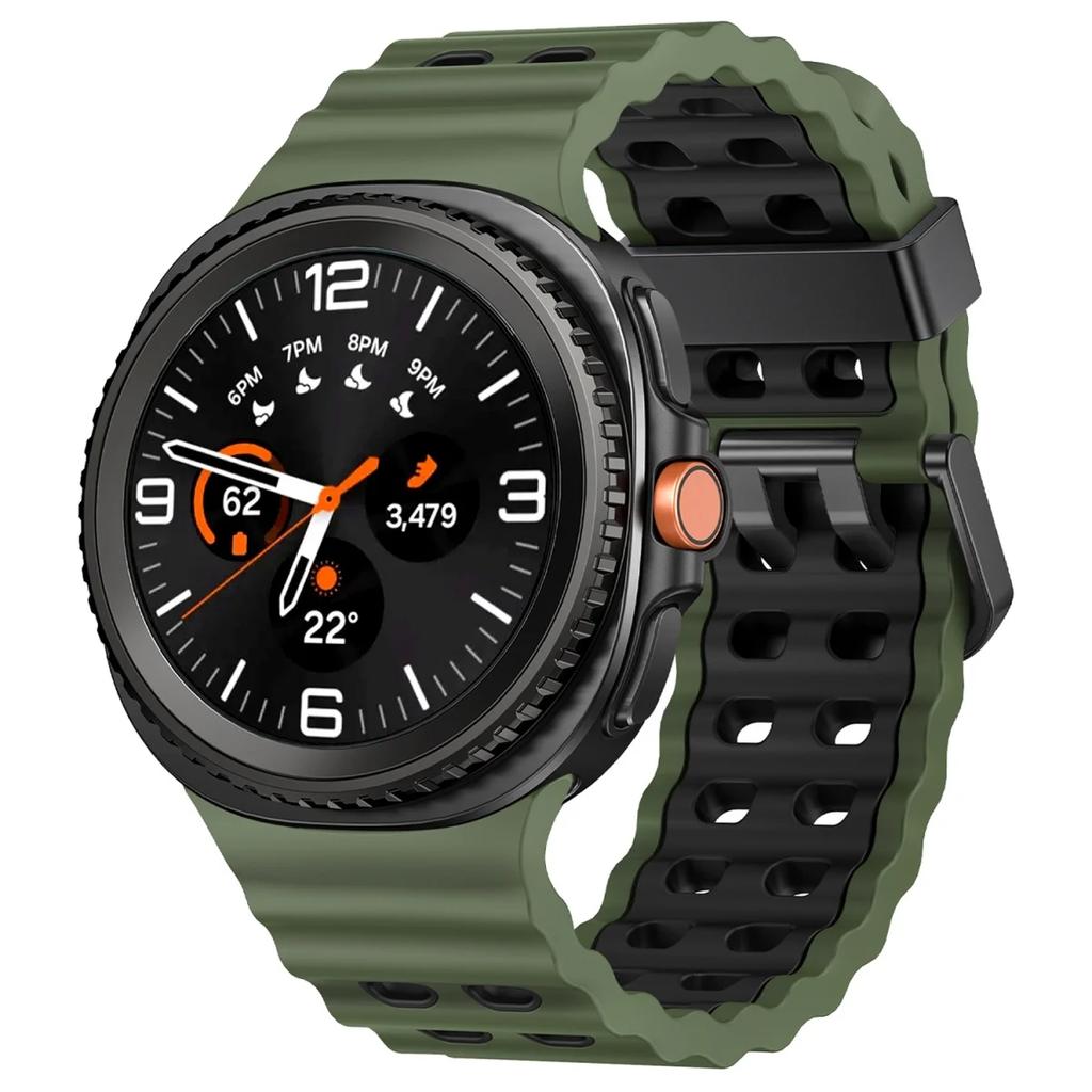 Двухцветный силиконовый ремешок для Samsung Galaxy Watch 8/8 Classic Sport дышащий браслет Для Galaxy Watch 8 40/44 мм силиконовый ремешок