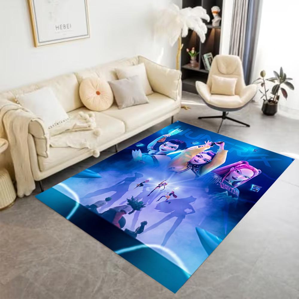 Hungryx: Neon Dreams Floor Rug Office Rug Suitable for Study room Balcony Living Rooms Playrooms Anti-slip Rug Decorate Offices Wedding Party Gift