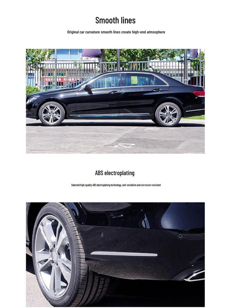 Хромированная накладка переднего и заднего бампера для Mercedes-Benz: E180, E200, E260, 300L