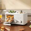Многофункциональная домашняя электрическая машина для завтрака 4 в 1 Тостер Сковорода Мини-печь Хлебопечка Пиццамейкер Пароварка Кастрюля для варки