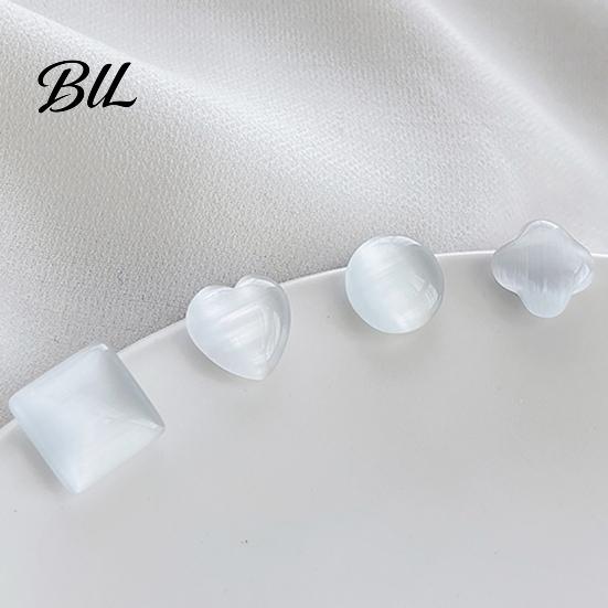 Decorative Scarf Button Cat's Eye Stone Magnetic Button, No Sew Safety Pin for Brooch Shirts Sweater, Round Square Love Heart