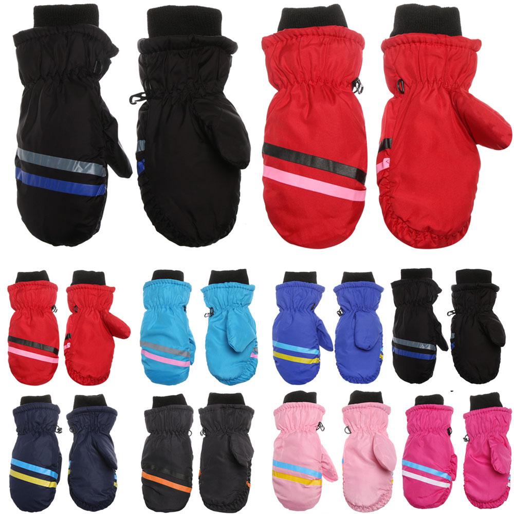 Зимние Необходимые Утолщенные Теплые Уличные Перчатки для Катания на Лыжах для Детей, Варежки с Длинными Рукавами, Снег, Сноуборд