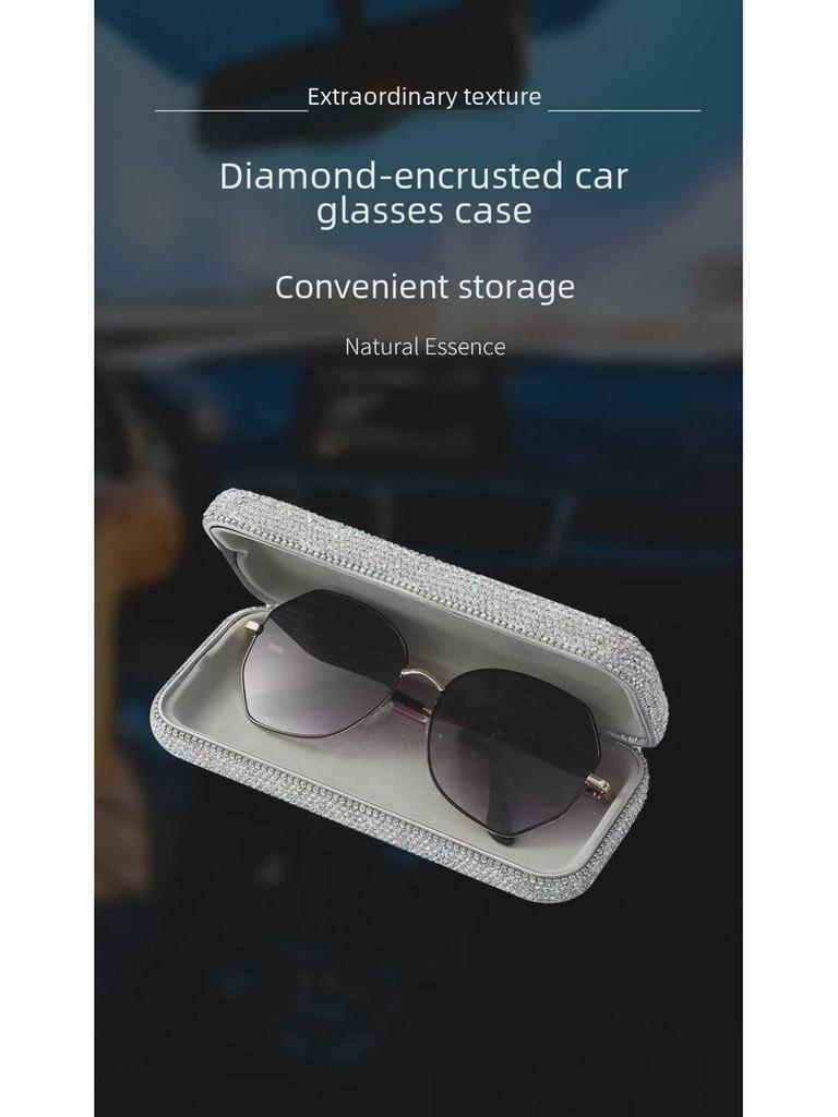 Роскошный футляр для очков с бриллиантовой инкрустацией: Элегантное и портативное хранилище для солнцезащитных очков и очков по рецепту
