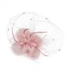 Tulle Petal Feather Headpiece Veil Headband with Hair Clip Mesh Flower Headwear  Cocktail Tea Party