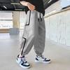 Спортивные штаны Мальчики Хипстерские Леггинсы Свободные Сто Осень Рабочая одежда Спортивные штаны Застежка Повседневные брюки Мальчики