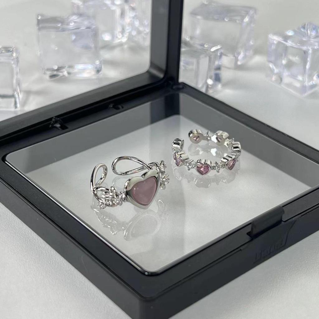 Нежно-розовое кольцо Love Open Ring - шикарный, роскошный дизайн для женщин