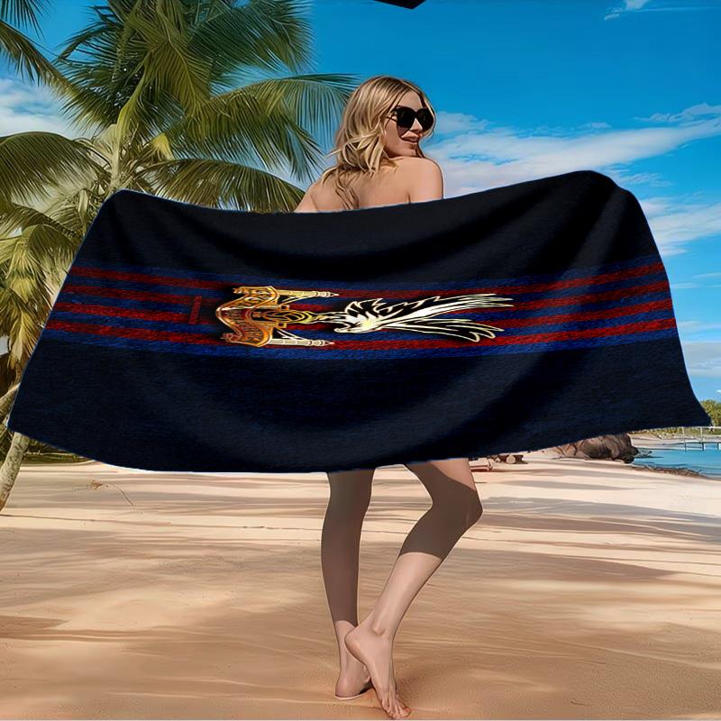 Eagle Crest Crystal Design Beach Towel Microfiber Beach Towel, Lightweight and Quick-Dry, for Summer Travel, Swimming Pool Fan Birthday Gift