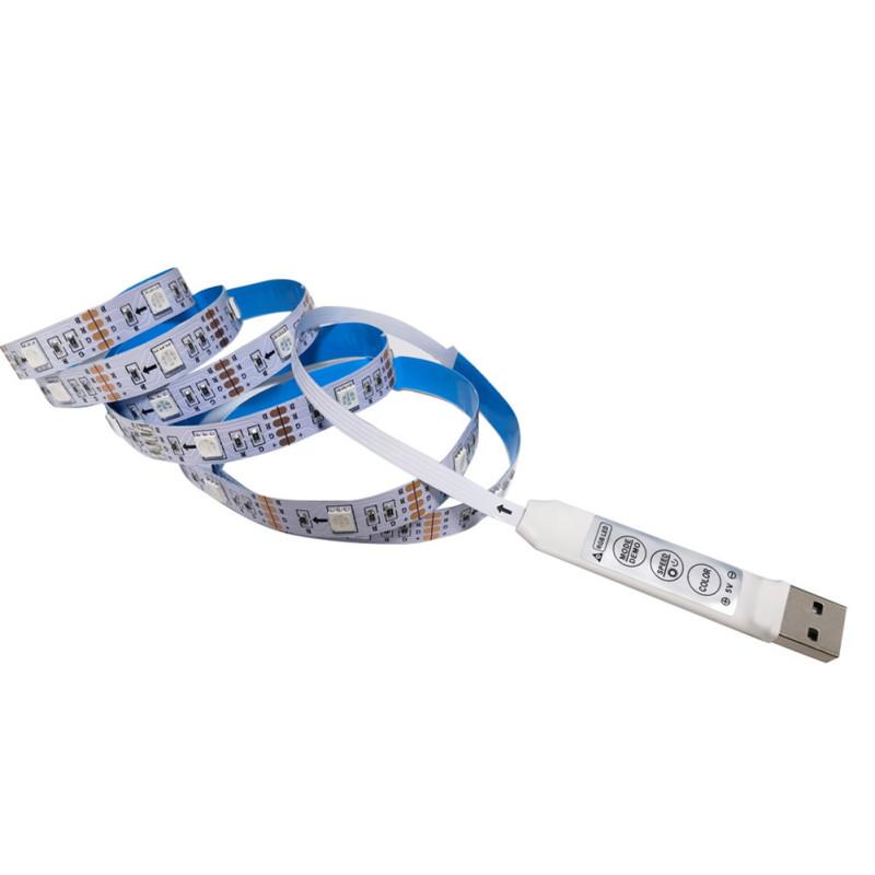 Светодиодная лента 5 В, гибкая лента, диодная лента Rgb 5050, USB-лента, освещение для телевизора, фоновое освещение