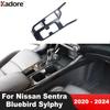 Аксессуары для интерьера для Nissan Sentra Bluebird Sylphy - 2024 Углеродная панель крышки блока переключения передач центральной консоли автомобиля