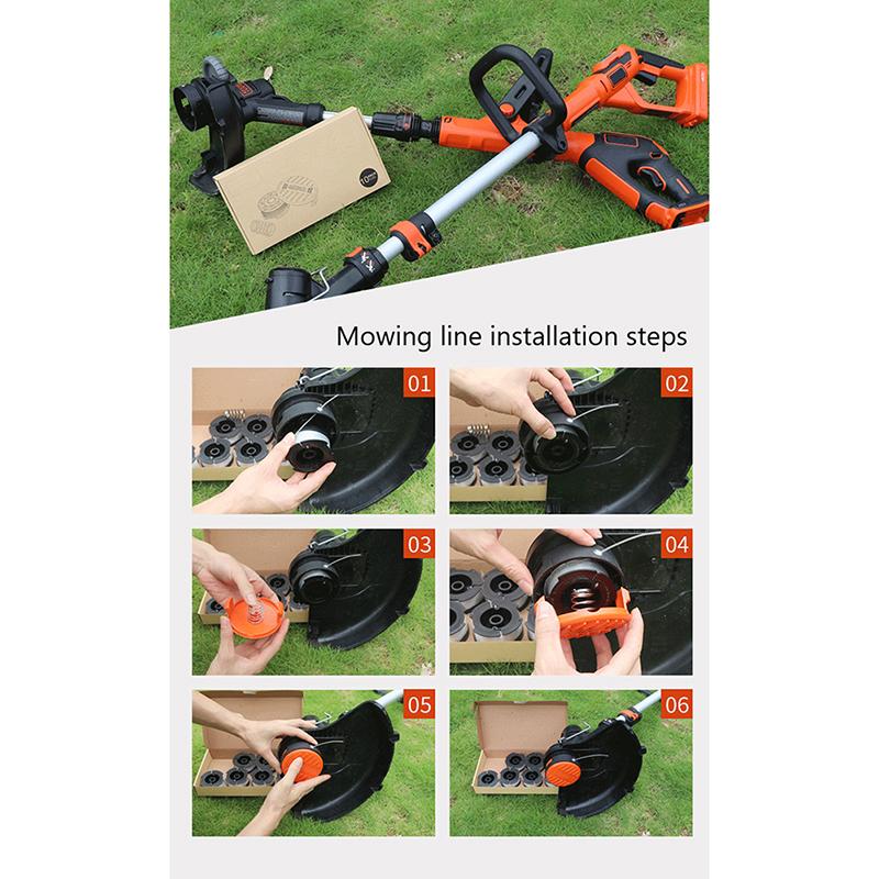 4pcs Grass String Trimmer Spool Line Cap Cover with Spring Lawn Mower Replacement for Most AF-100-3ZP Line Trimmer Models Set